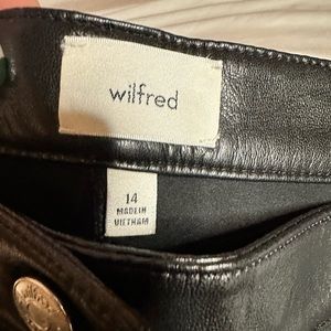 Wilfred Cropped Leather Pants from Aritzia Size 14